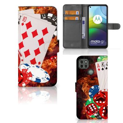Motorola Moto G9 Power | Wallet Case | met Pasjes | Casino