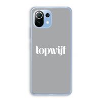 Topwijf Grijs Wit: Xiaomi Mi 11 Lite Transparant Hoesje