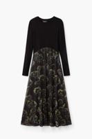 Floral midi-jurk M. Christian Lacroix - BLACK - XL Floral midi-jurk M. Christian Lacroix - BLACK - XL