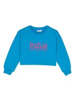 Chiara Ferragni Kids sweat en coton à logo imprimé - Bleu