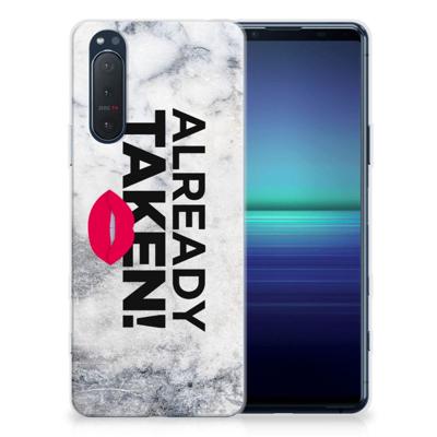 Sony Xperia 5II | Siliconen hoesje | met naam Already Taken White Sony Xperia 5II | Siliconen hoesje | met naam Already Taken White