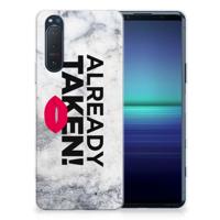 Sony Xperia 5II | Siliconen hoesje | met naam Already Taken White
