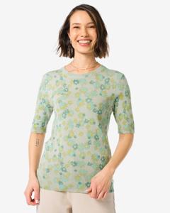 HEMA Dames Trui Raven Bloemen Lichtgrijs (lichtgrijs)