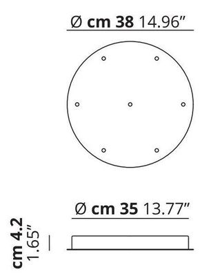 Lodes - Accessoires Rozet voor 7 pendellampen Mat wit