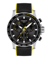 Horlogeband Tissot T1256171705100 / T604045602 Rubber Zwart 22mm