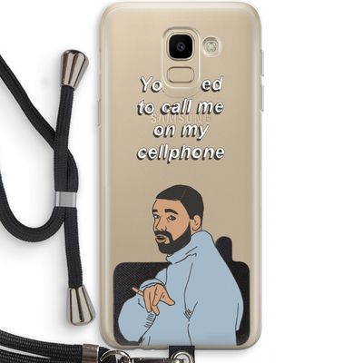 Hotline bling: Samsung Galaxy J6 (2018) Transparant Hoesje met koord