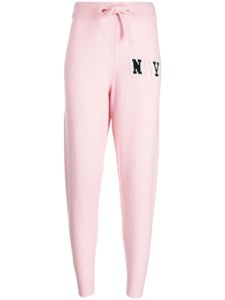 Joshua Sanders pantalon de jogging fuselé en maille intarsia - Rose