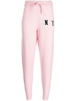 Joshua Sanders pantalon de jogging fuselé en maille intarsia - Rose - thumbnail