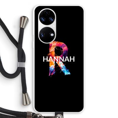 Abstract Spectrum: Huawei P50 Transparant Hoesje met koord