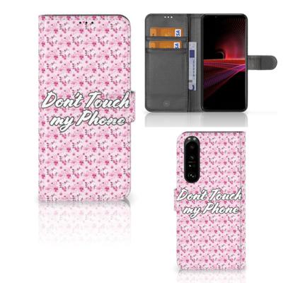 Sony Xperia 1 III Portemonnee Hoesje Flowers Pink DTMP Sony Xperia 1 III Portemonnee Hoesje Flowers Pink DTMP