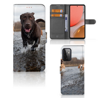 Samsung Galaxy A72 Telefoonhoesje met Pasjes Honden Labrador