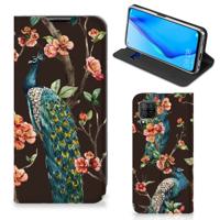 Huawei P40 Lite | Hoesje maken | Pauw met Bloemen