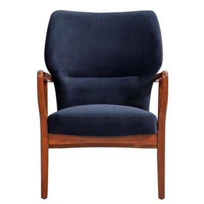 Fauteuil Kacy - velvet - blauw