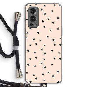 Kleine kattenkopjes: OnePlus Nord 2 5G Transparant Hoesje met koord