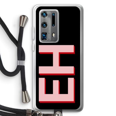 Monogram: Huawei P40 Pro Plus Transparant Hoesje met koord