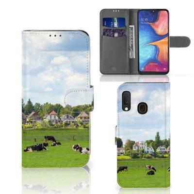 Samsung Galaxy A20e | Telefoonhoesje | Met pasjeshouder | Koeien