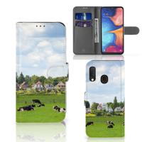 Samsung Galaxy A20e | Telefoonhoesje | Met pasjeshouder | Koeien