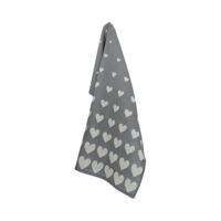 Bunzlau Castle Bunzlau Castle Hearts theedoek 65x65 Anthracite