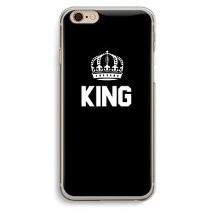 King zwart: iPhone 6 / 6S Transparant Hoesje