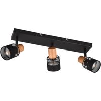 LED Plafondspot 3-lichts E14 Rond Mat Zwart Metaal