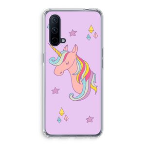 Roze eenhoorn: OnePlus Nord CE 5G Transparant Hoesje