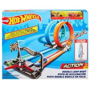 Hot Wheels Action dubbele looping speelset