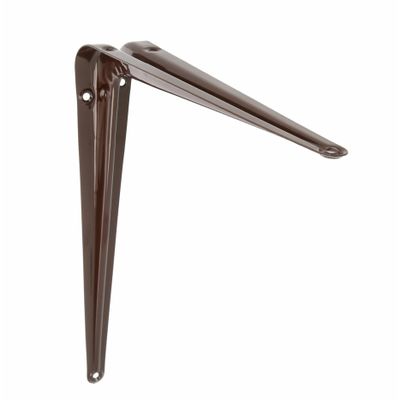 AMIG Plankdrager/planksteun van metaal - gelakt bruin - H350 x B300 mm AMIG Plankdrager/planksteun van metaal - gelakt bruin - H350 x B300 mm