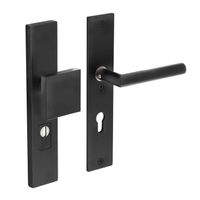 Intersteel Veiligheidsbeslag profielcilindergat rechthoekig mat zwart 72mm voordeurbeslag Intersteel Veiligheidsbeslag profielcilindergat rechthoekig mat zwart 72mm voordeurbeslag