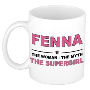 Fenna The woman, The myth the supergirl cadeau koffie mok / thee beker 300 ml