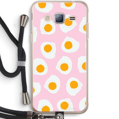 Dancing eggs: Samsung Galaxy J3 (2016) Transparant Hoesje met koord