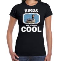 Dieren fuut vogel t-shirt zwart dames - birds are cool shirt