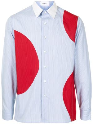 Ports V chemise à pois - Bleu