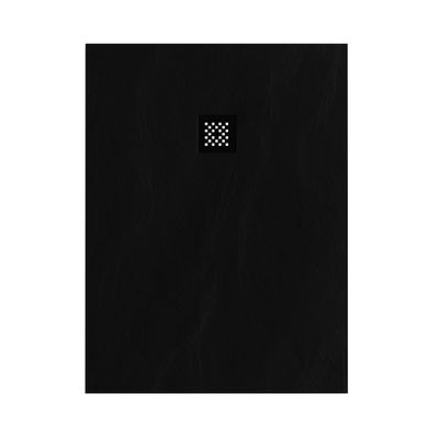 Douchebak Sanitop Just Creating Relievo Crag 90x120 cm Mat Zwart