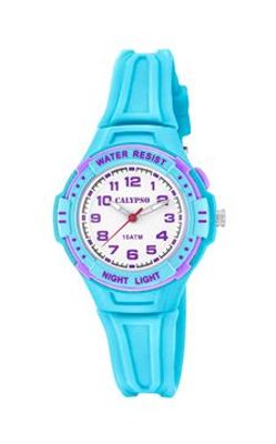 Horlogeband Calypso K6070-2 Rubber Lichtblauw