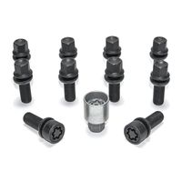 H&R Wielboutenset bolkonisch R13 M14x1.50 - Lengte 36mm - Zwart - 10 stuks (bv. Audi S5) - incl. wie HRB1453603SET - thumbnail