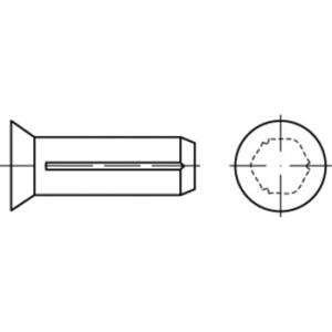 TOOLCRAFT TO-5439186 Verzonken groefpennen (Ø x l) 3 mm x 12 mm Staal 500 stuk(s)