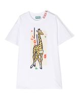 Kenzo Kids robe à imprimé girafe - Blanc