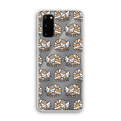 Slapende poes: Samsung Galaxy S20 Transparant Hoesje