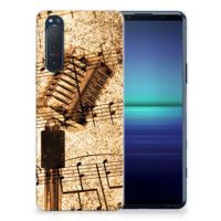 Sony Xperia 5II | Siliconen hoesje | met foto Bladmuziek