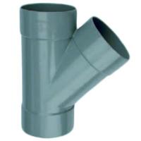 Wavin PVC T-Stuk 45° 110mm - 3x Mof Aansluiting voor Riolering en Vijver - Duurzaam Verbindingstuk