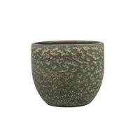 Steege Plantenpot Rinca - groen - lava look - 21 x 19 cm