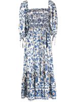 Cara Cara robe mi-longue Jazzy en coton - Bleu