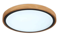 Ronde plafondlamp hout met LED & CCT &apos;Bruno&apos;