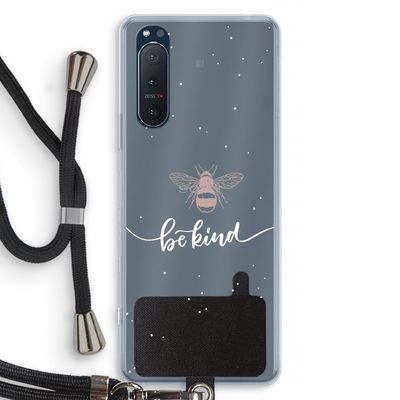 Be(e) kind: Sony Xperia 5 II Transparant Hoesje met koord
