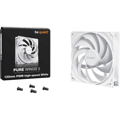 BeQuiet PURE WINGS 3 White 120mm PWM high-speed PC-ventilator Wit (b x h x d) 120 x 25 x 120 mm