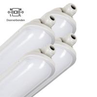 4 PACK -LED's Light Pro TL armatuur compleet 60 cm - Koppelbaar - IP65 Waterdicht - 2400 lm - 15W - 160lm/w