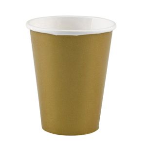 Gouden Partybekers 250ml - 8 Stuks