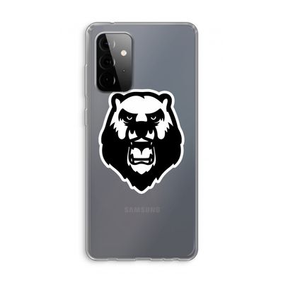 Angry Bear (white): Samsung Galaxy A72 Transparant Hoesje