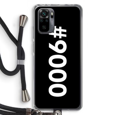 #9000: Xiaomi Redmi Note 10 Pro Transparant Hoesje met koord