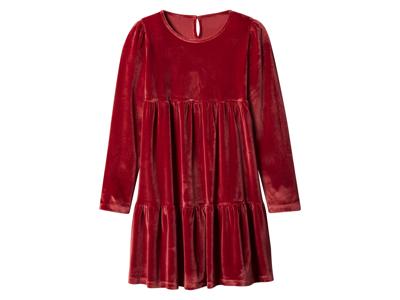 esmara Kinder velours jurk (Rood, 146/152)